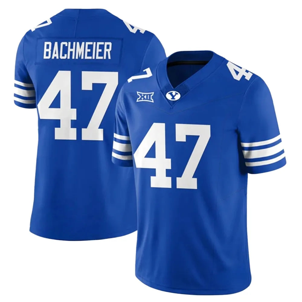 Bear Bachmeier BYU Cougars #47 Royal Blue Jersey Football Jersey Adult Men's Sizes