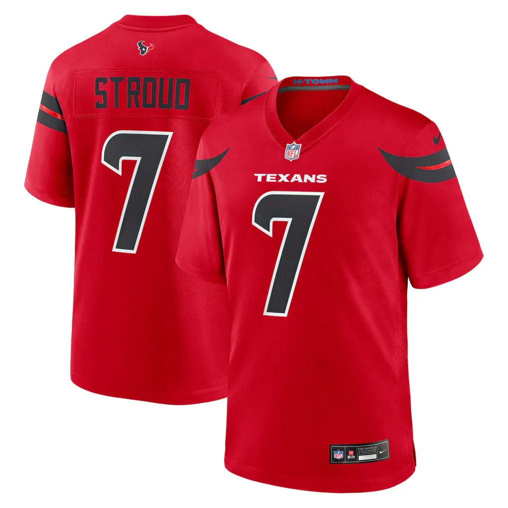 CJ Stroud Houston Texans #7 Red Football Jersey Adult Men's Sizes