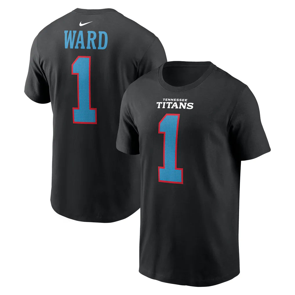 Cameron Ward Tennessee Titans #1 Black Football Jersey Adult Men's Sizes