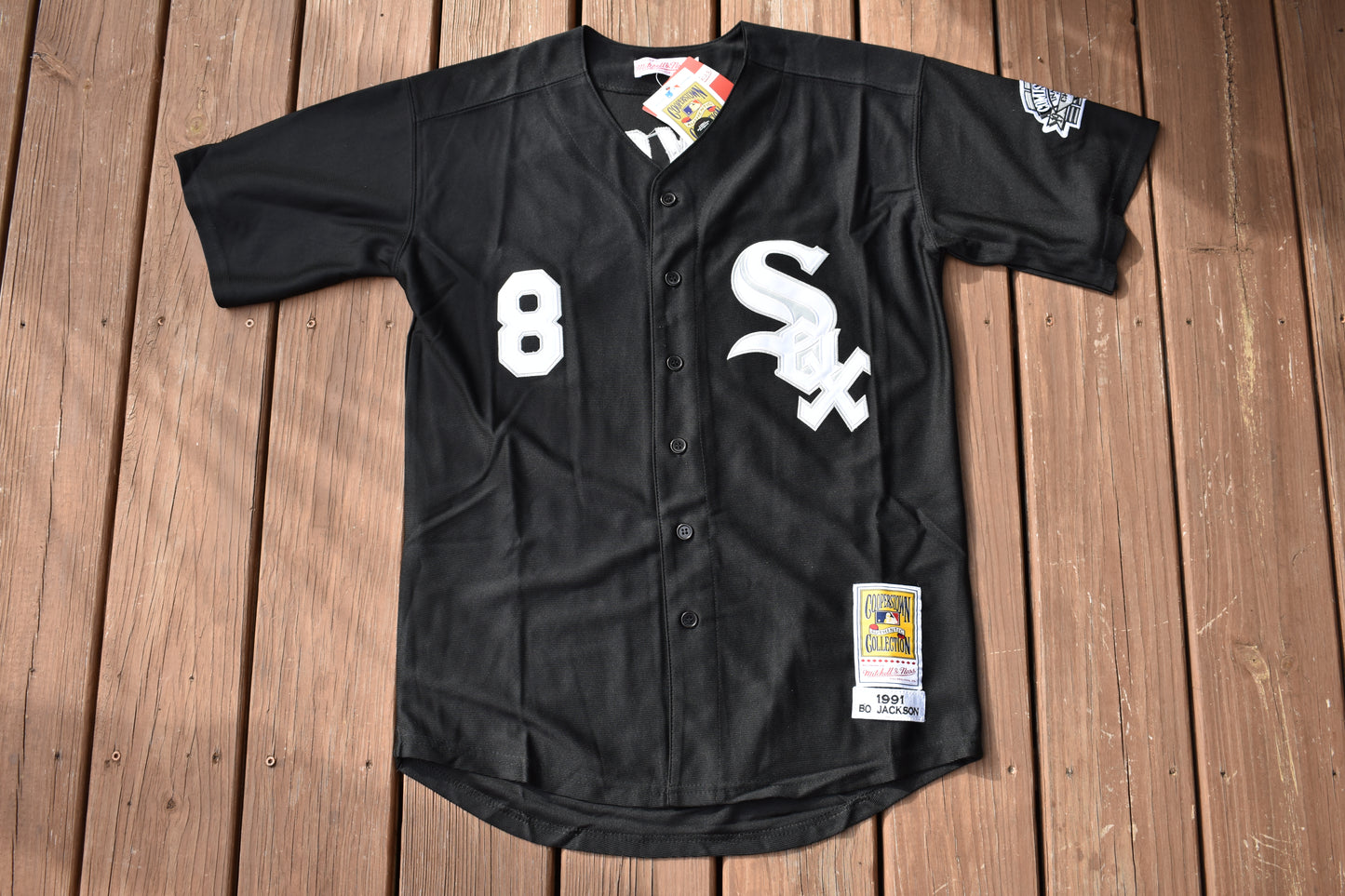 New! Bo Jackson Chicago White Sox Black Baseball Jersey Adult Men's Sizes