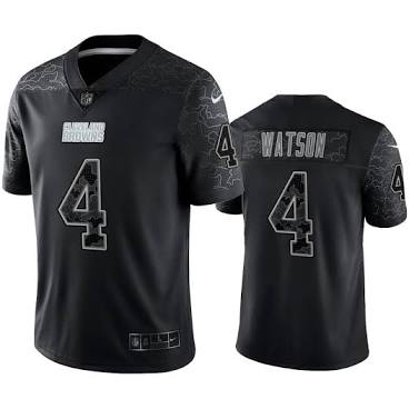 Deshaun Watson Cleveland Browns #4 Black Football Jersey Adult Men's Sizes
