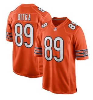Mike Ditka Chicago Bears Orange Modern Style Football Jersey Adult Men's Sizes