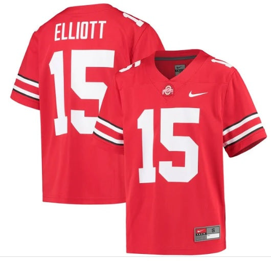 Ezekiel Elliott #15 Ohio State Buckeyes Red Football Jersey Adult Men's Sizes
