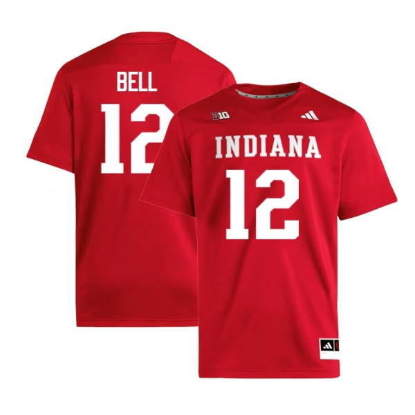 Jacob Bell Indiana Hoosiers #12 Red Football Jersey Adult Men's Sizes