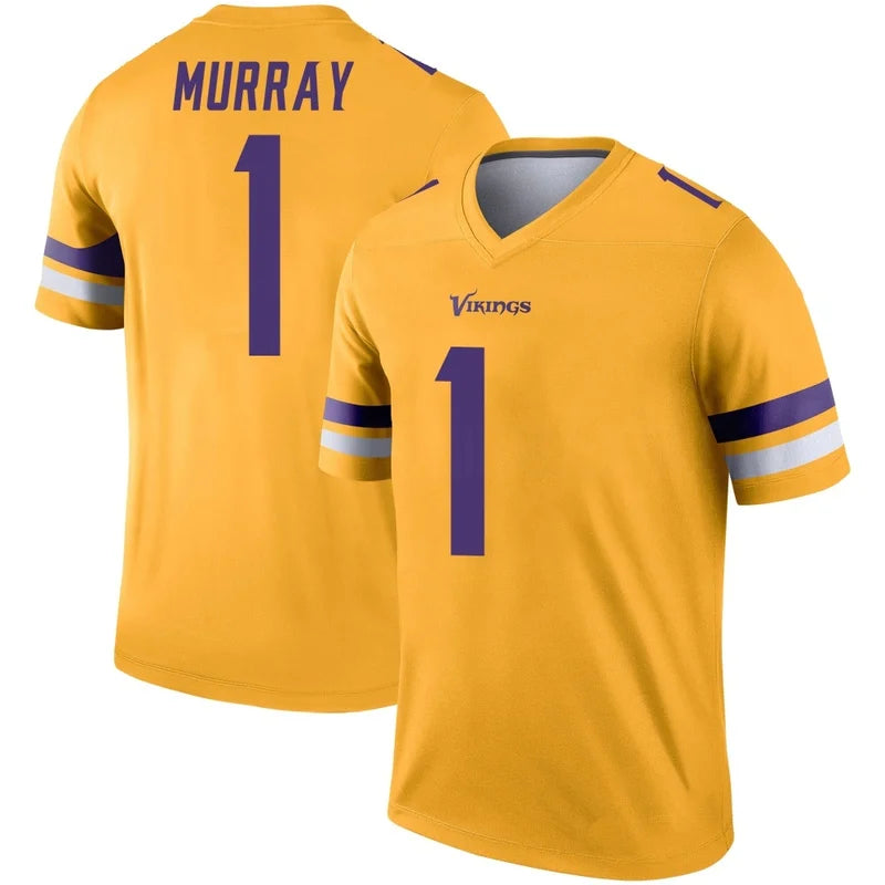 Kyler Murray Minnesota Vikings #1 Gold Football Jersey Adult Men's Sizes