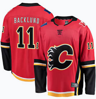 Mikael Backlund Calgary Flames #11 Red, Black & Gold Hockey Jersey Adult Men's Sizes