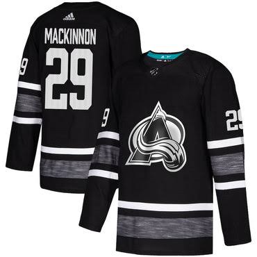 Nathan MacKinnon Colorado Avalanche #29 Black, White & Gray Hockey Jersey Adult Men's Sizes
