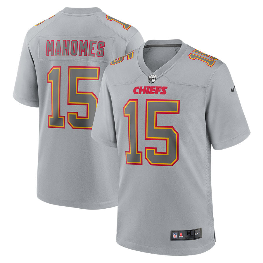 Patrick Mahomes Kansas City Chiefs #15 Gray Football Jersey Adult Men's Sizes