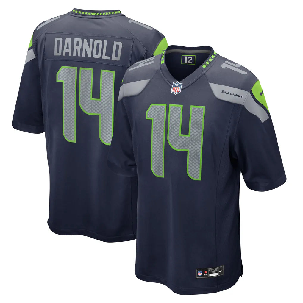 Sam Darnold Seattle Seahawks #14 College Navy Football Jersey Adult Men's Sizes