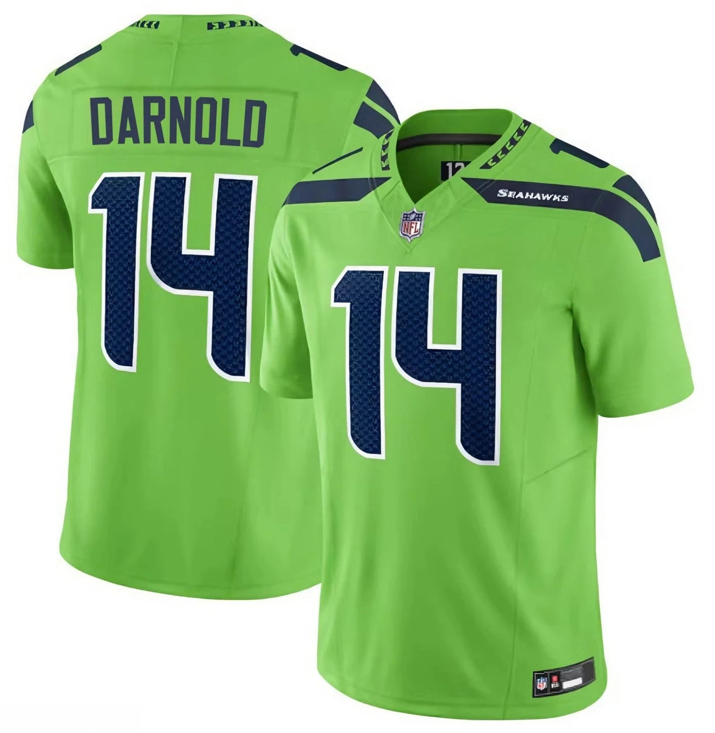 Sam Darnold Seattle Seahawks #14 Action Green Football Jersey Adult Men's Sizes