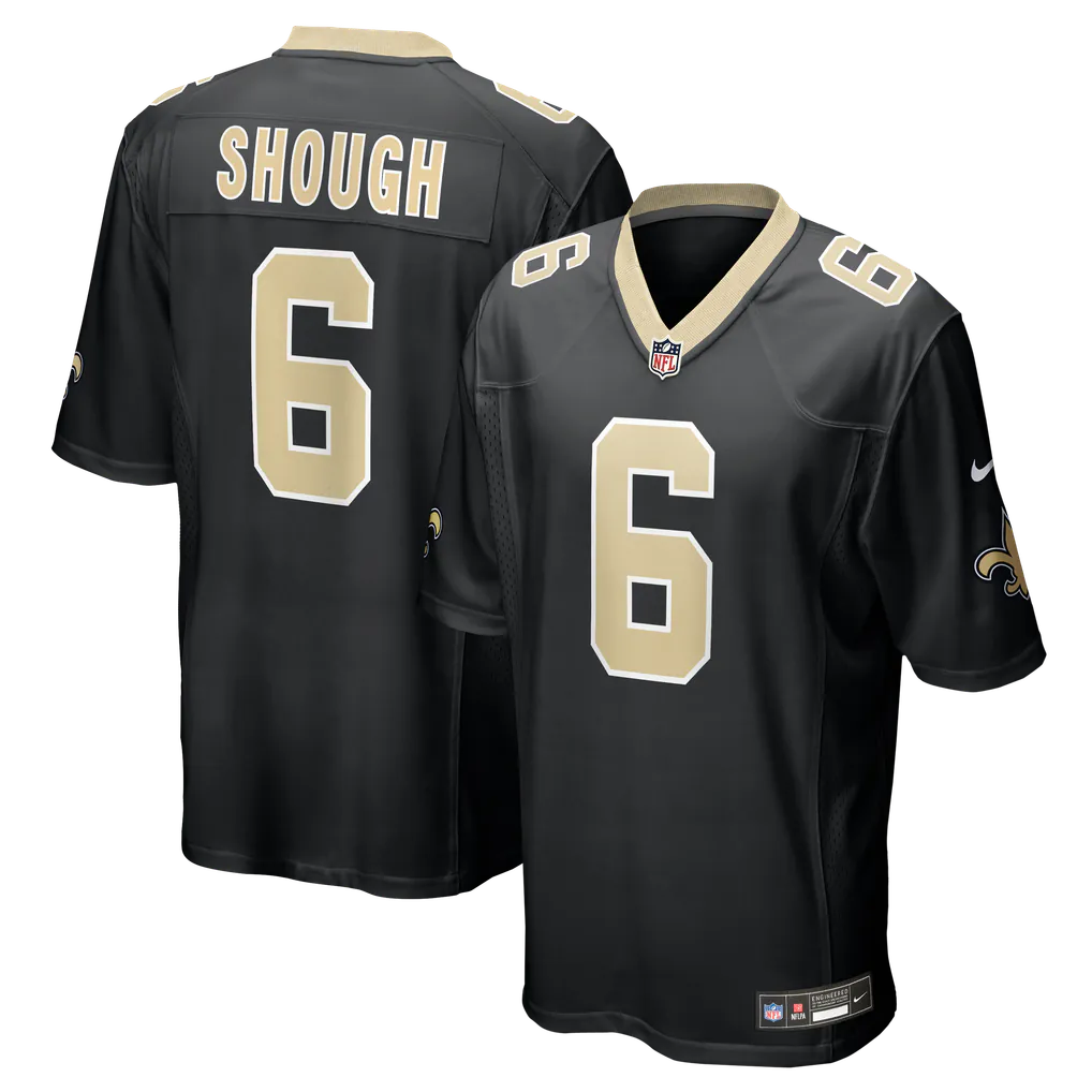 Tyler Shough New Orleans Saints #6 Black Football Jersey Adult Men's Sizes