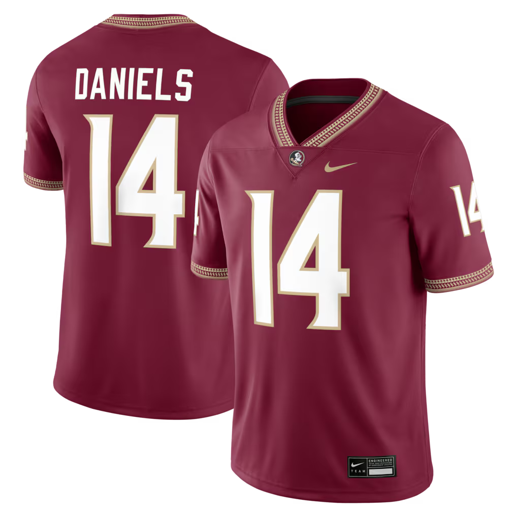 Ashton Daniels Florida State Seminoles #14 Garnet Jersey Football Jersey Adult Men's Sizes