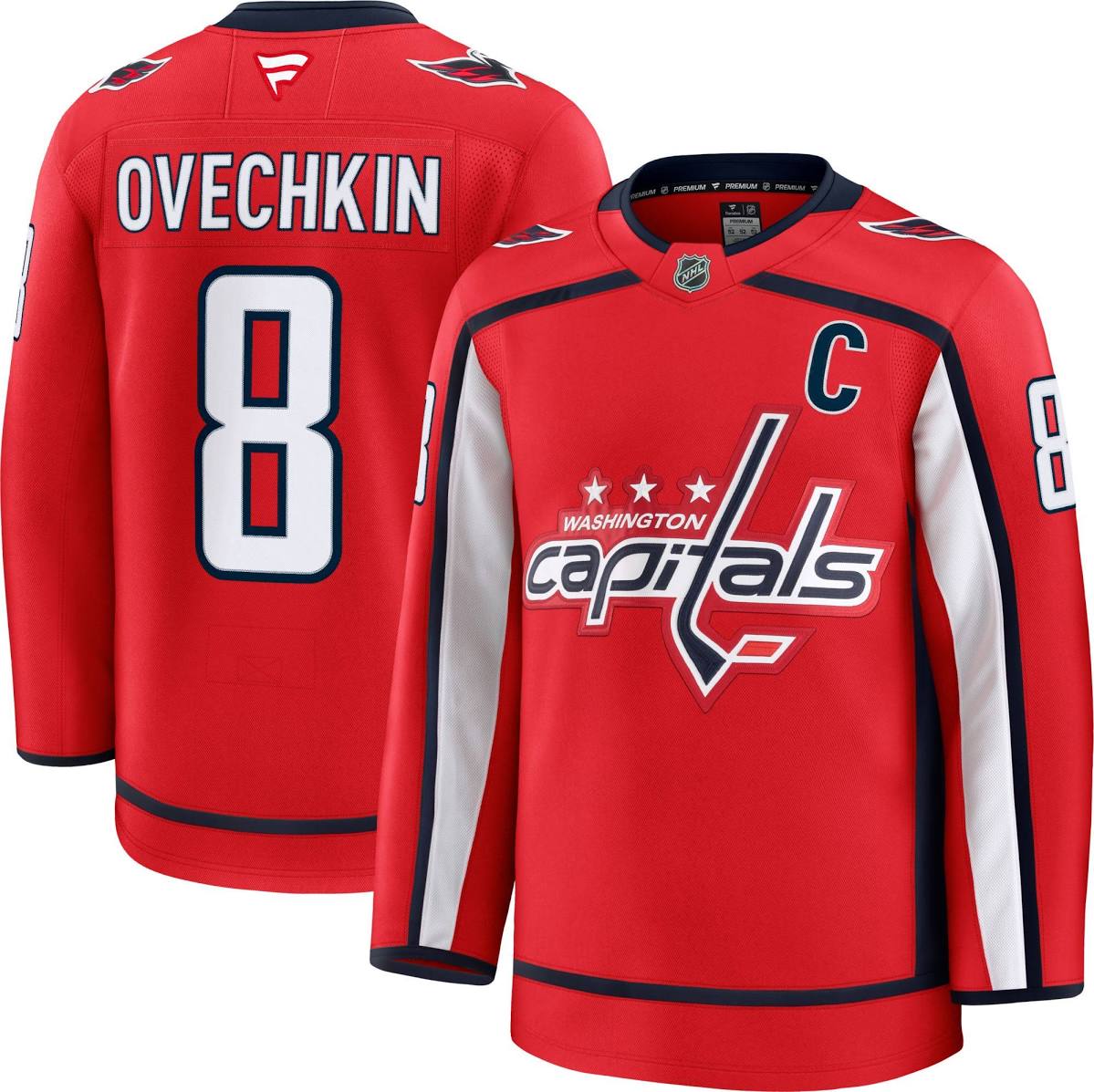 Alexander Ovechkin Washington Capitals #8 Red Hockey Jersey Adult Men's Sizes