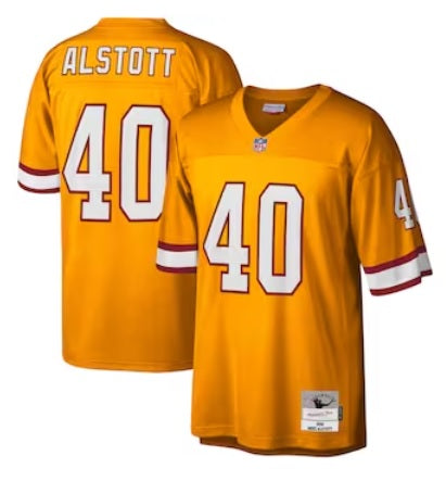 Mike Alstott Tampa Bay Buccaneers Gold / Orange Legacy Throwback Football Jersey Adult Men's Sizes