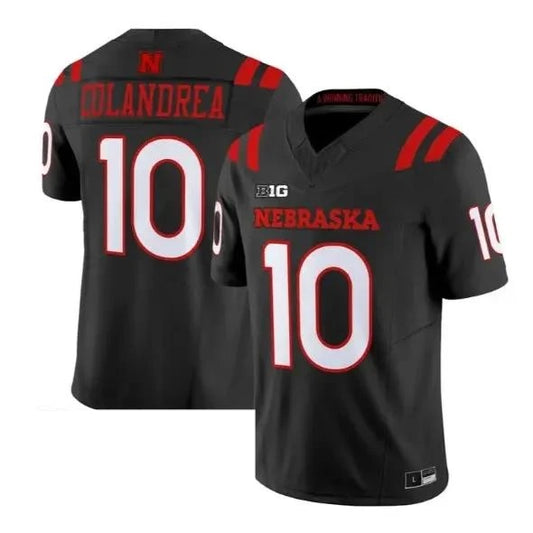 Anthony Colandrea Nebraska Cornhuskers #10 Black Jersey Football Jersey Adult Men's Sizes