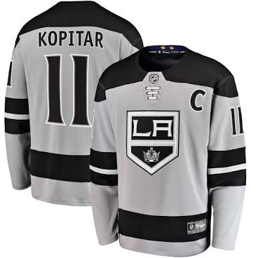 Anze Kopitar Los Angeles Kings #11 Gray & Black Hockey Jersey Adult Men's Sizes