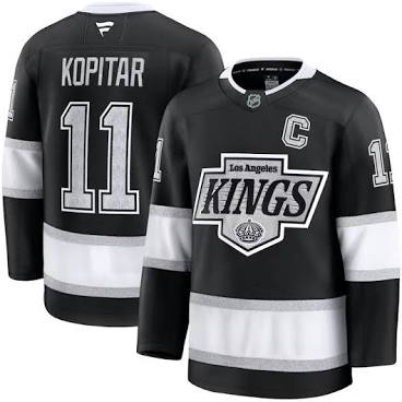 Anze Kopitar Los Angeles Kings #11 White, Silver & Black Hockey Jersey Adult Men's Sizes