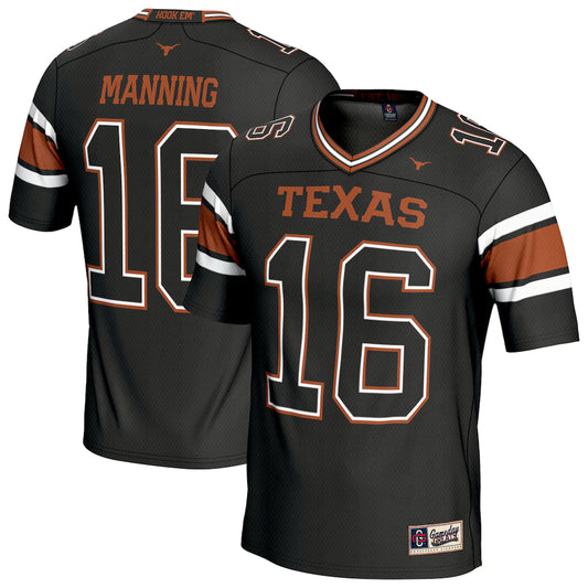 Arch Manning Texas Longhorns #16 Black Football Jersey Adult Men's Sizes