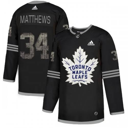 Auston Matthews Toronto Maple Leafs #34 White & Black Hockey Jersey Adult Men's Sizes