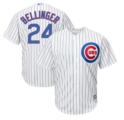 Cody Bellinger Chicago Cubs #24 White Pinstripe Baseball Jersey Adult Men's Sizes