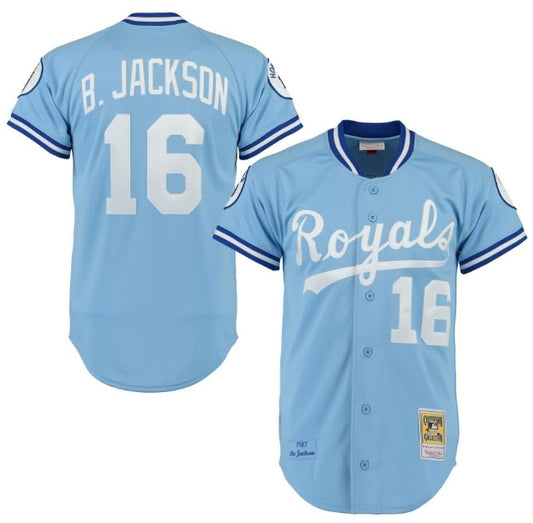 Bo Jackson Kansas City Royals Blue Baseball Jersey Adult Men's Sizes