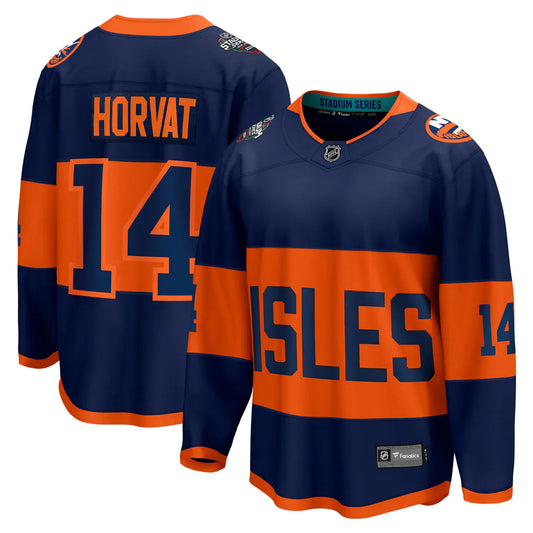Bo Horvat New York Islanders #14 Orange & Navy Blue Hockey Jersey Adult Men's Sizes