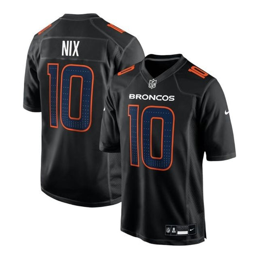 Bo Nix Denver Broncos #10 Black Football Jersey Adult Men's Sizes