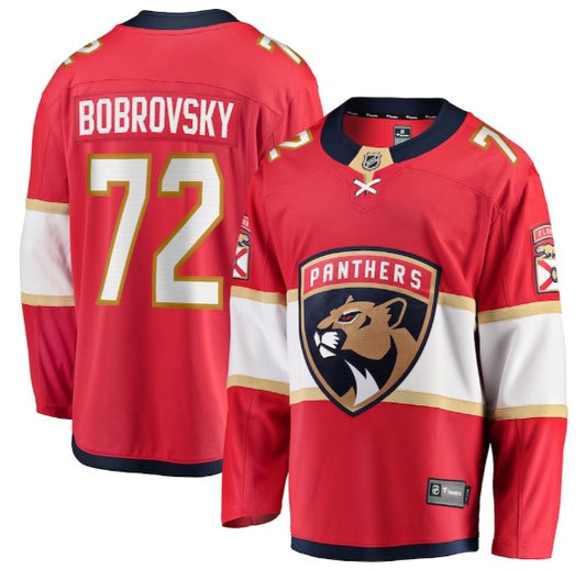 Sergei Bobrovsky #72 Florida Panthers Red Hockey Jersey Adult Men's Sizes