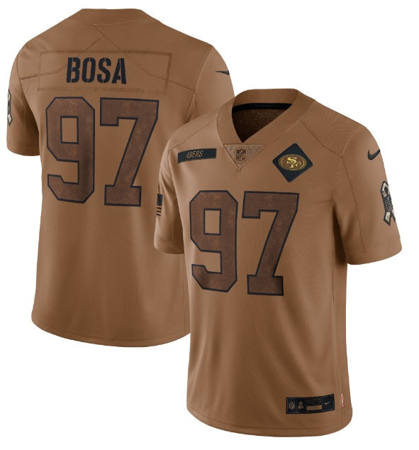 Nick Bosa Scarlet San Francisco 49ers 2023 Salute To Service Football Jersey Men's Sizes