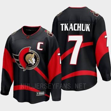Brady Tkachuk Ottawa Senators #7 Black & Red Special Edition Hockey Jersey Adult Men's Sizes