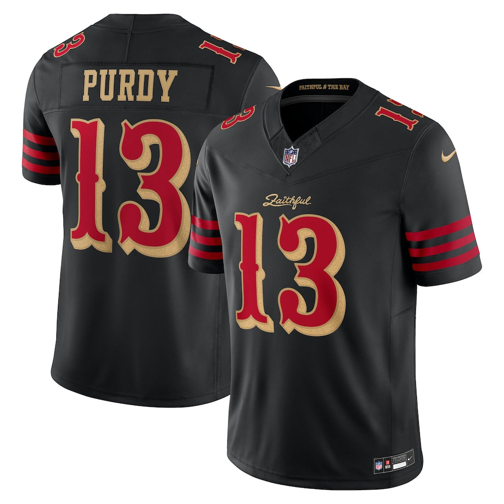 Brock Purdy San Fransisco 49ers #13 Black Football Jersey Adult Men's Sizes