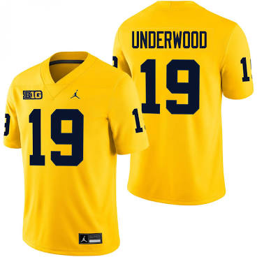 Bryce Underwood Michigan Wolverines # 19 Yellow Football Jersey Adult Men's Size
