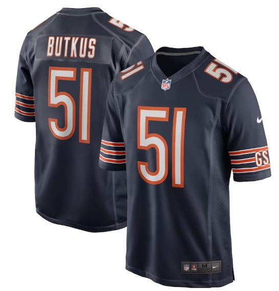 Dick Butkus Chicago Bears Blue Modern Style Football Jersey Adult Men's Sizes