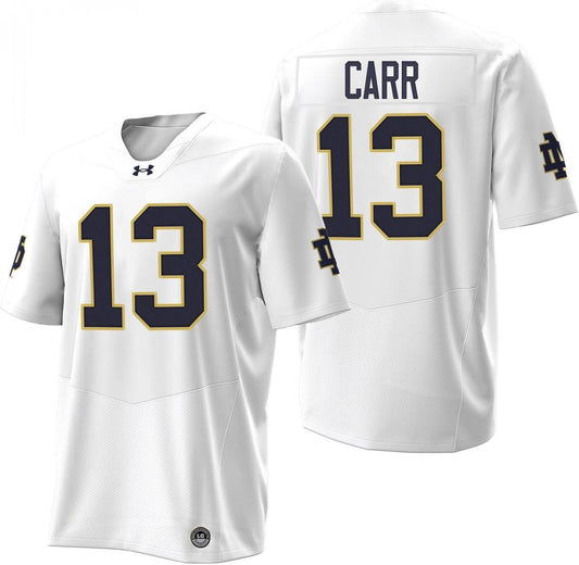 C.J. Carr Notre Dame Fighting Irish #13 White Football Jersey Adult Men's Sizes (Copy)