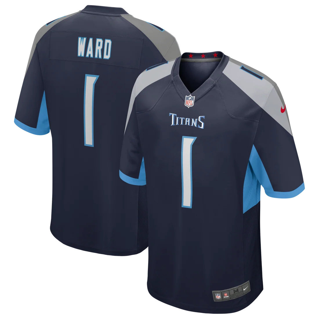 Cameron Ward Tennessee Titans #1 Navy Blue Football Jersey Adult Men's Sizes