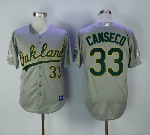 Jose Canseco #33 Oakland Athletics Gray World Series Baseball Jersey Adult Men's Sizes