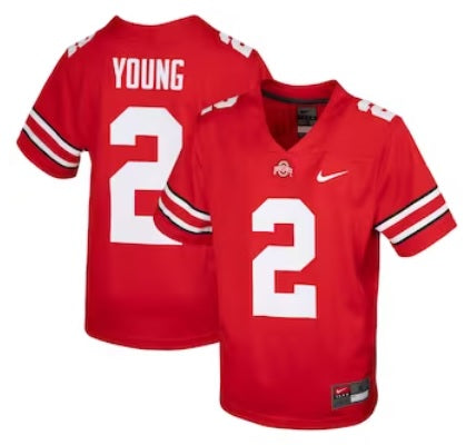 Chase Young #2 Ohio State Buckeyes Red Football Jersey Adult Men's Sizes