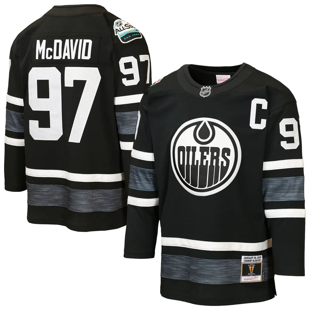 Connor McDavid Edmonton Oilers #97 Black Hockey Jersey Adult Men's Sizes