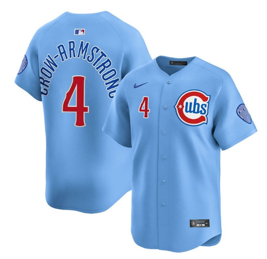 Pete Crow-Armstrong Chicago Cubs Blues Alternate Baseball Jersey Adult Men's Sizes