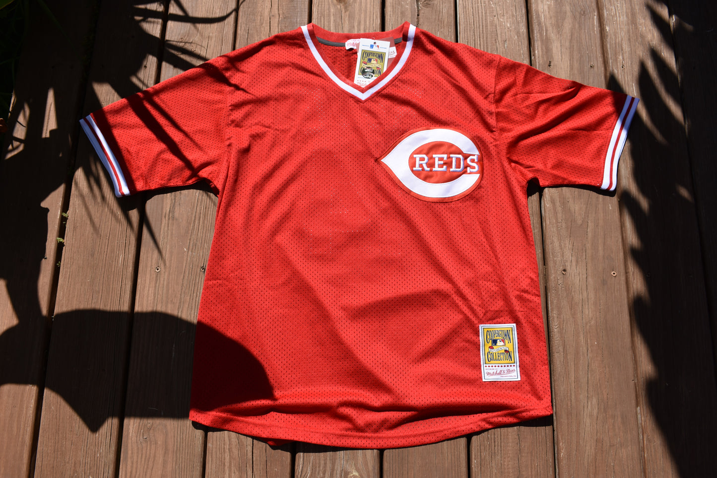 New!! Pete Rose Cincinnati Reds Red Mesh Pull-Over Baseball Jersey Men's Sizes