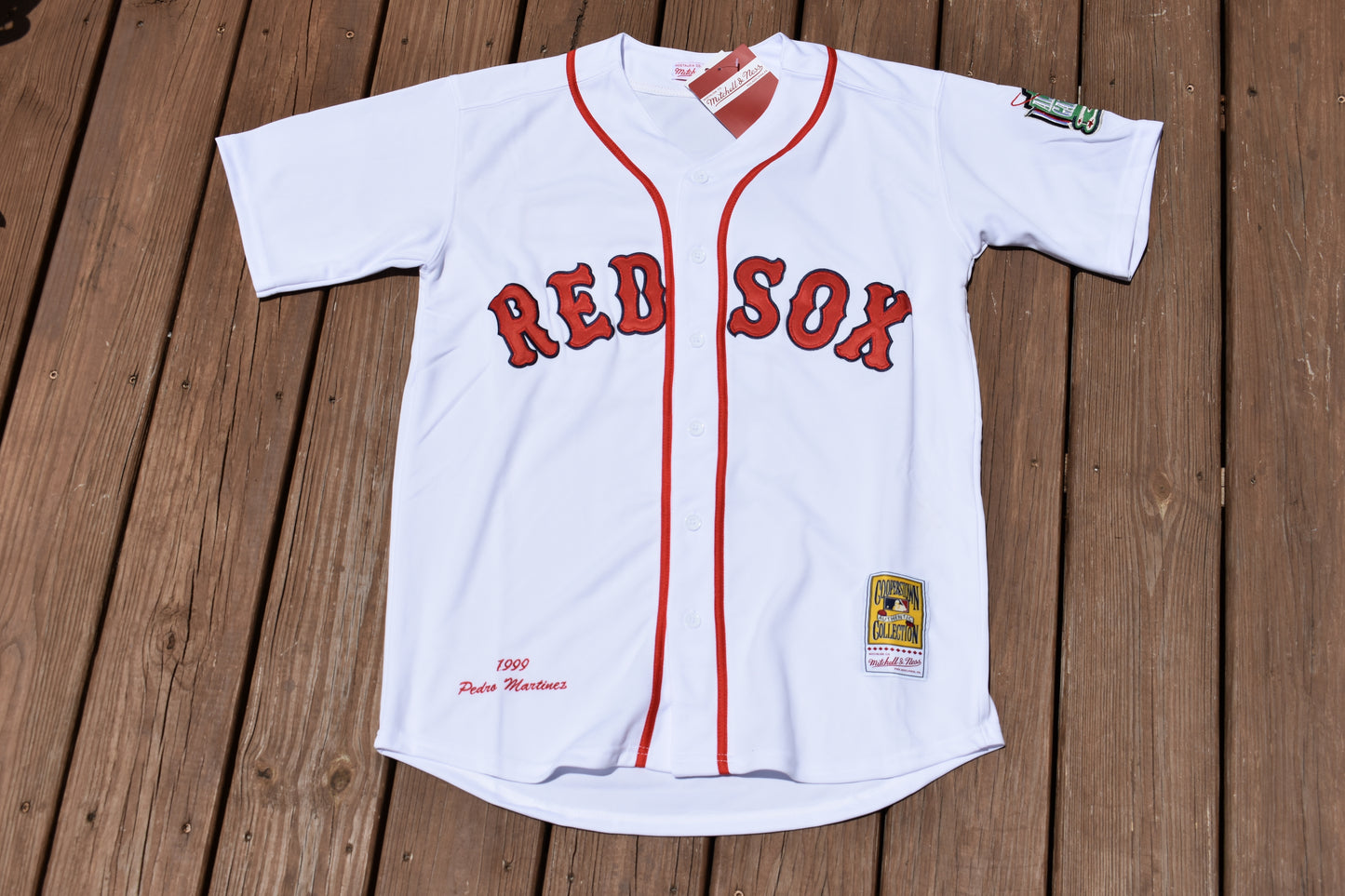 New!! Pedro Martínez Boston Red Sox White Baseball Jersey Men's Sizes