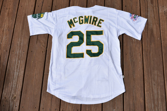 Mark McGwire Oakland A's Athletics White Baseball Jersey Adult Men's Sizes