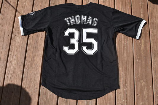 New! Frank Thomas Chicago White Sox Black Baseball Jersey Adult Men's Sizes