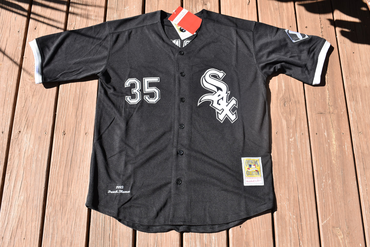 New! Frank Thomas Chicago White Sox Black Baseball Jersey Adult Men's Sizes