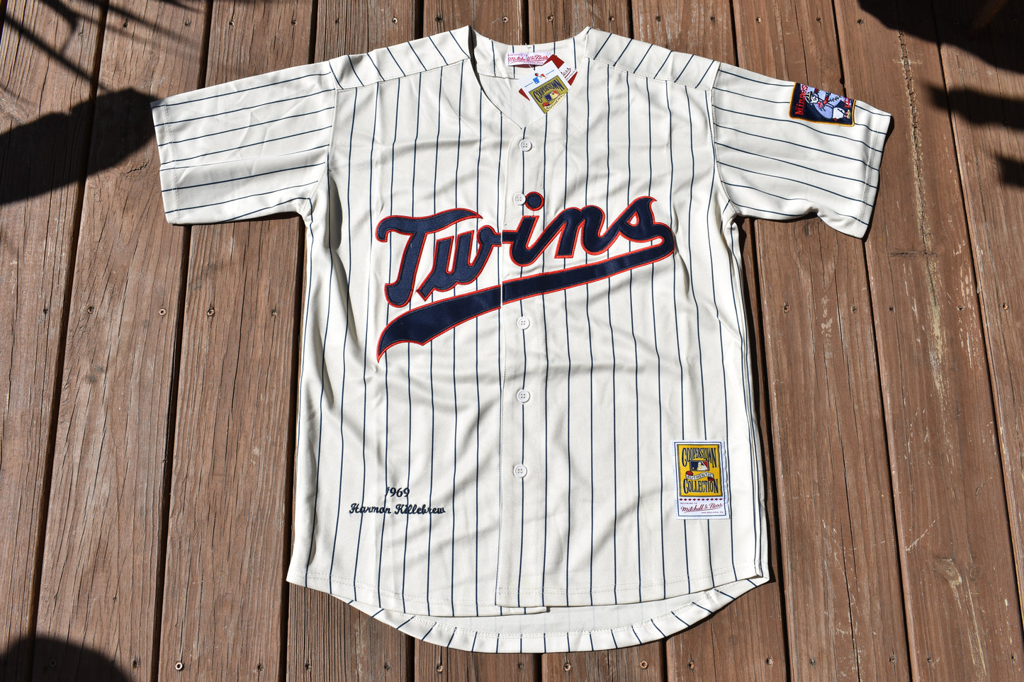 New Harmon Killebrew (No Name) Minnesota Twins Cream Pinstripe Baseball Jersey Men's Sizes