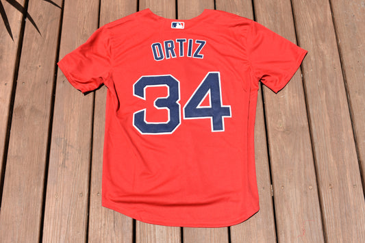 New!! David Ortiz "Big Papi" Red Sox Red Baseball Jersey Adult Men's Sizes