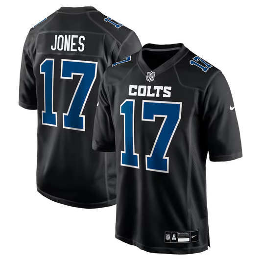Daniel Jones Indianpolis Colts #17 Black Football Jersey Adult Men's Sizes
