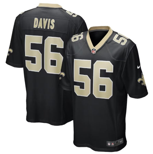 Demario Davis #56 New Orleans Saints Black Football Jersey Adult Men's Sizes