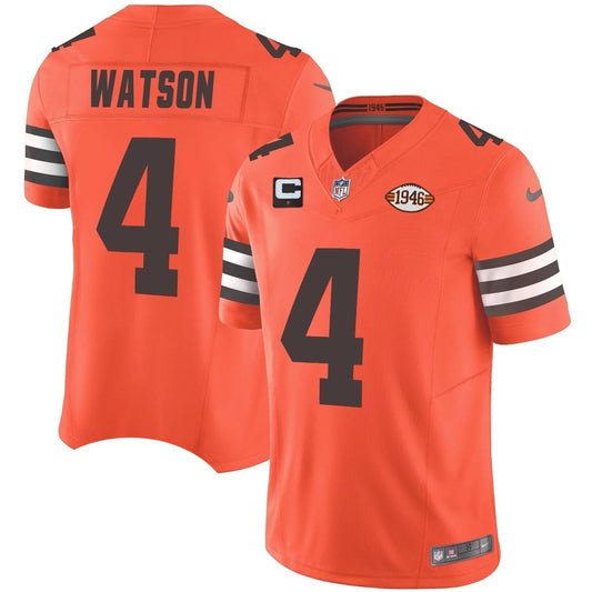 Deshaun Watson Cleveland Browns #4 Orange Football Jersey Adult Men's Sizes