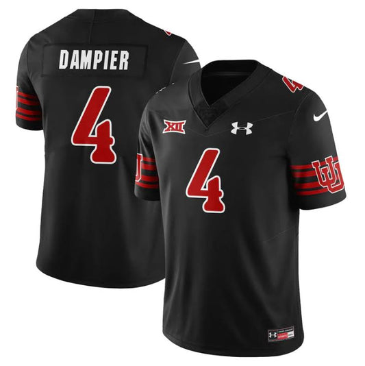 Devon Dampier Utah Utes #4 Black Football Jersey Adult Men's Size